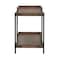 Alaterre Furniture Kyra 3-Piece Oak and Metal Living Room Set with Two 27" Side Tables and 42"L Coffee Table ANKY01111RBG - alternate 10